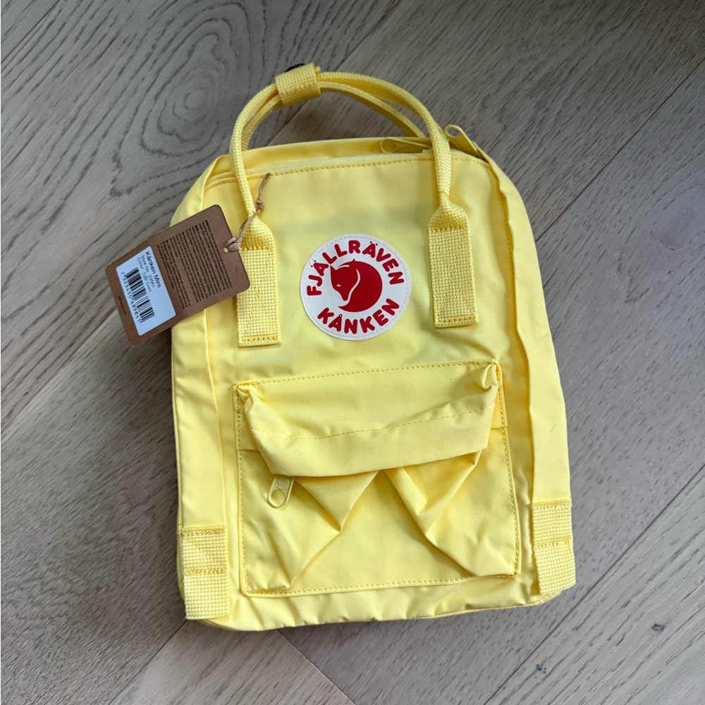 NWT Fjällräven Kånken Yellow Mini Backpack